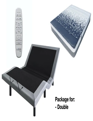 Solace Sleep Adjustable Bed with Pocket Spring Mattress, Massage, Zero Gravity, Remote Control, German Okin motors, hi-res image number null